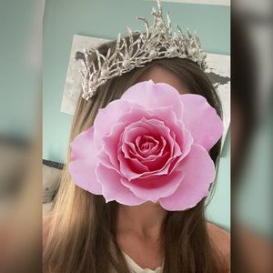 Silver and pearl branch tiara crown